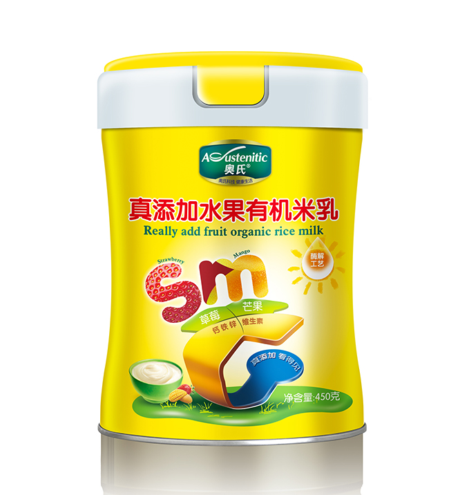 450克真添加水果有機米乳